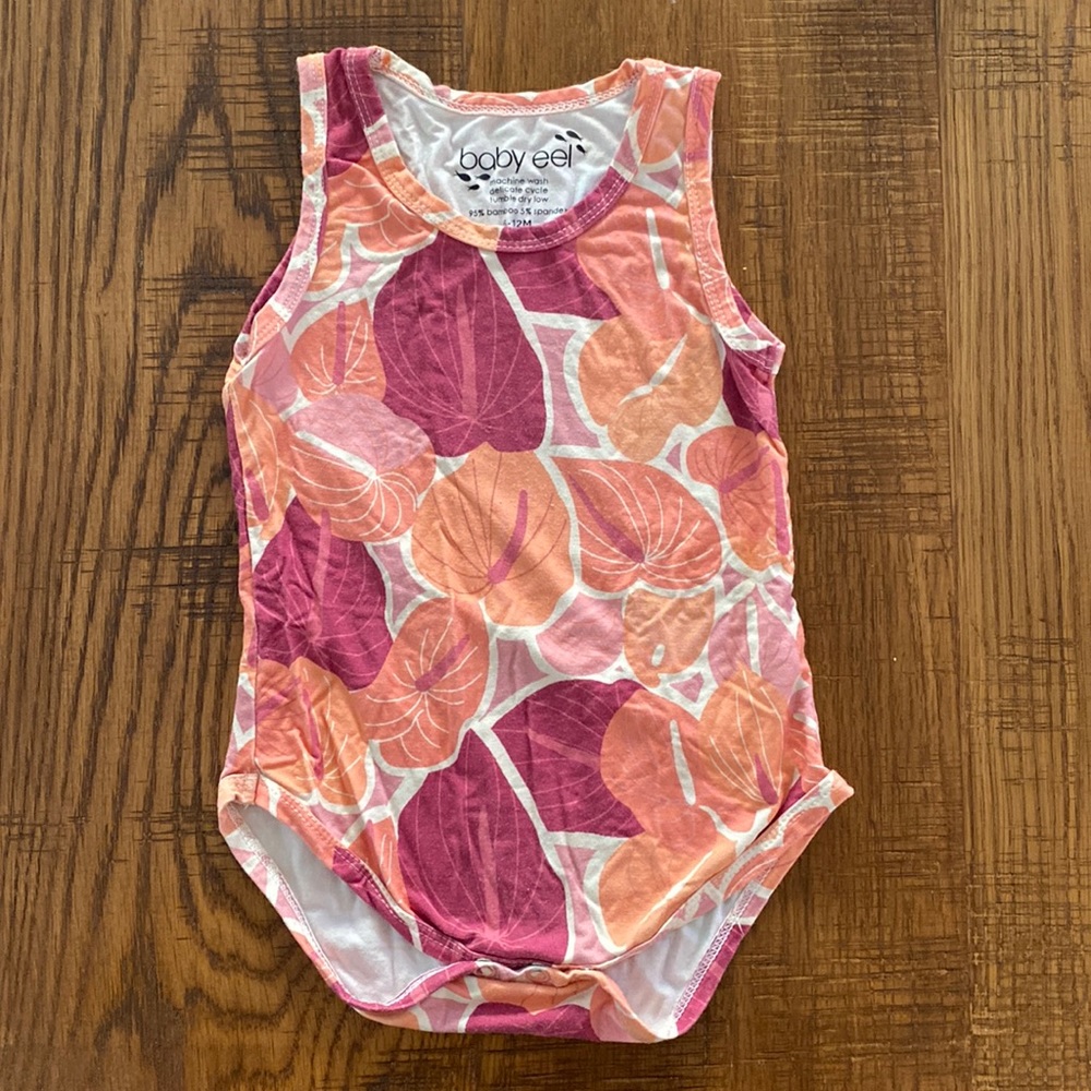 FIGHTING EEL Baby eel anthurium onesie bodysuit